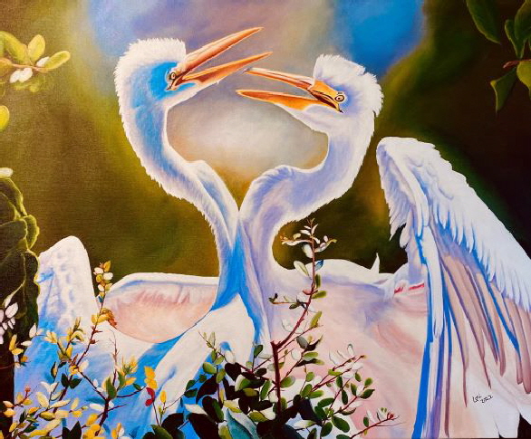 Egrets Dance